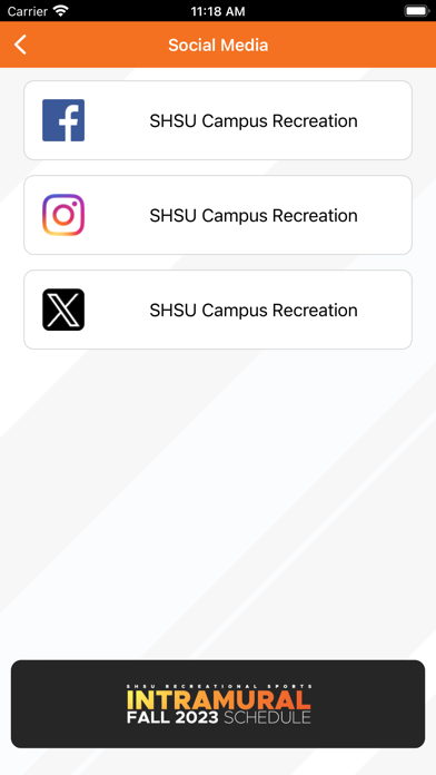 SHSU Campus Rec Screenshot