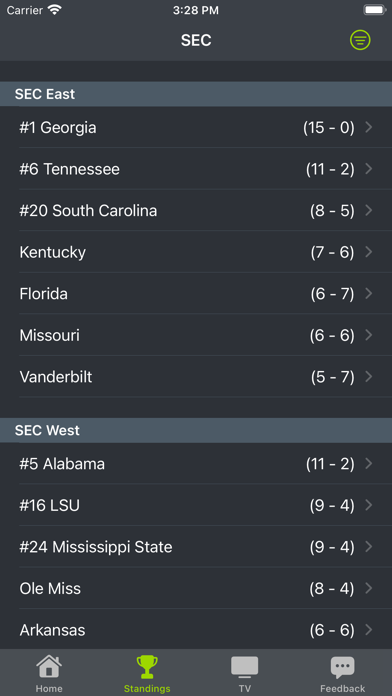 Kentucky Football Schedules Screenshot