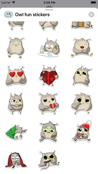 Screenshot #2 pour Owl emoji - Funny stickers