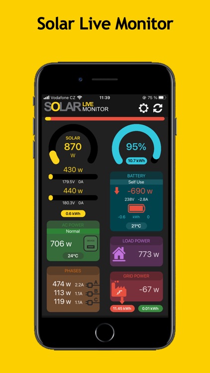Solar Live Monitor for Solax by 0A1.EU