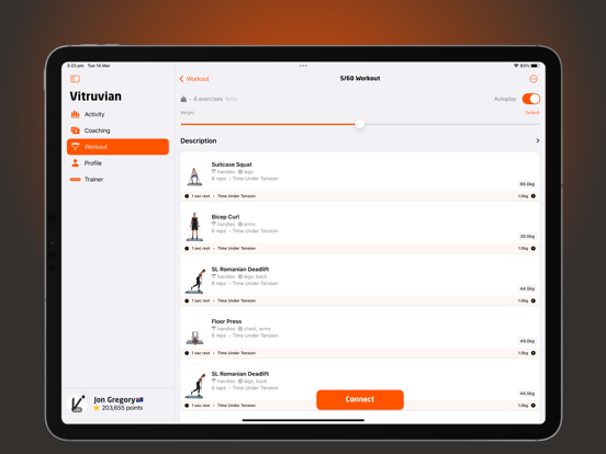 Vitruvian iPad screenshot 4 - Health & Fitness app