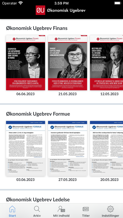 Økonomisk Ugebrev Screenshot