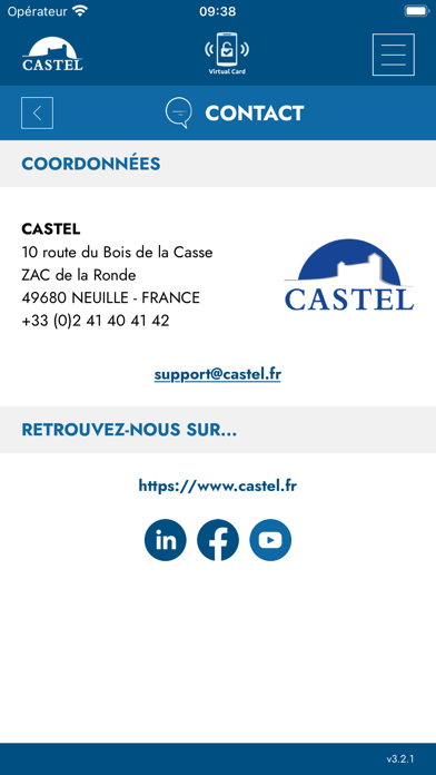 Castel Virtual Card Screenshot