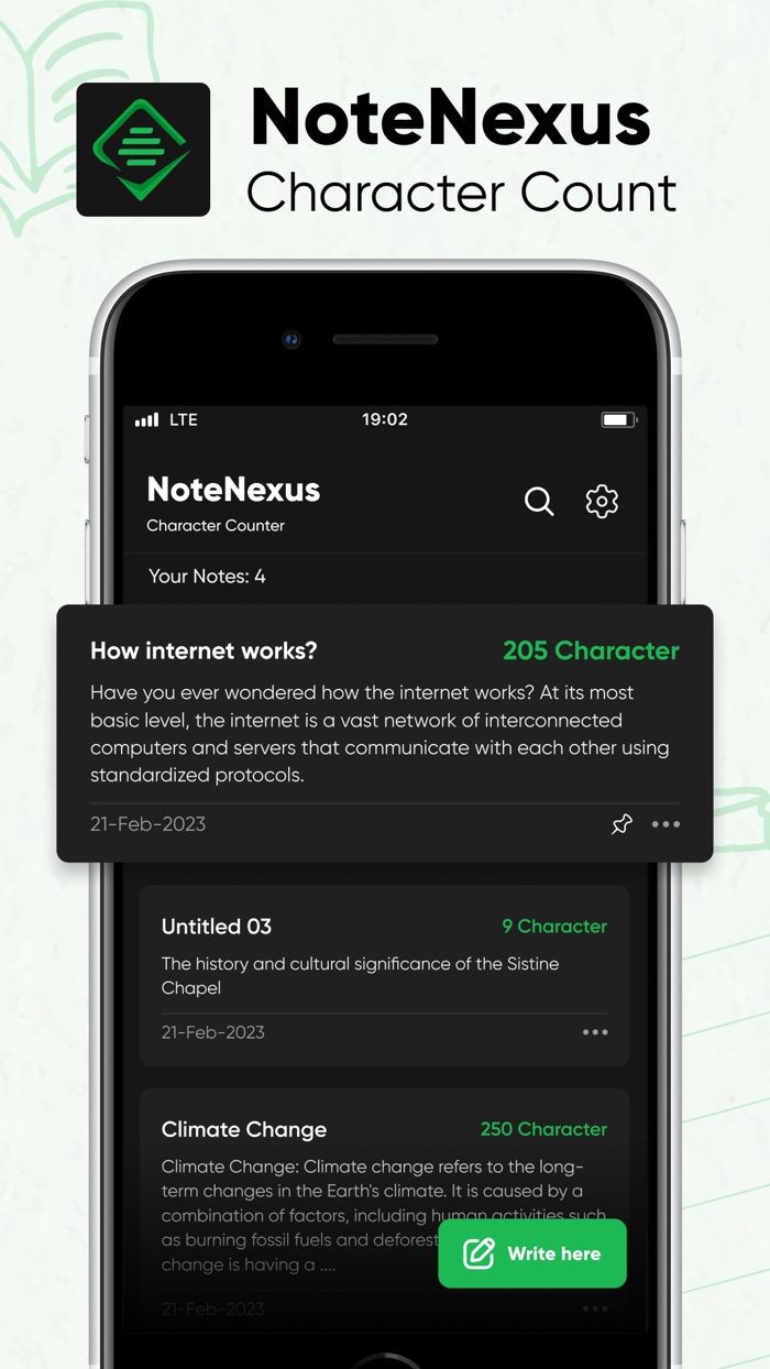 NoteNexus - Character Counter