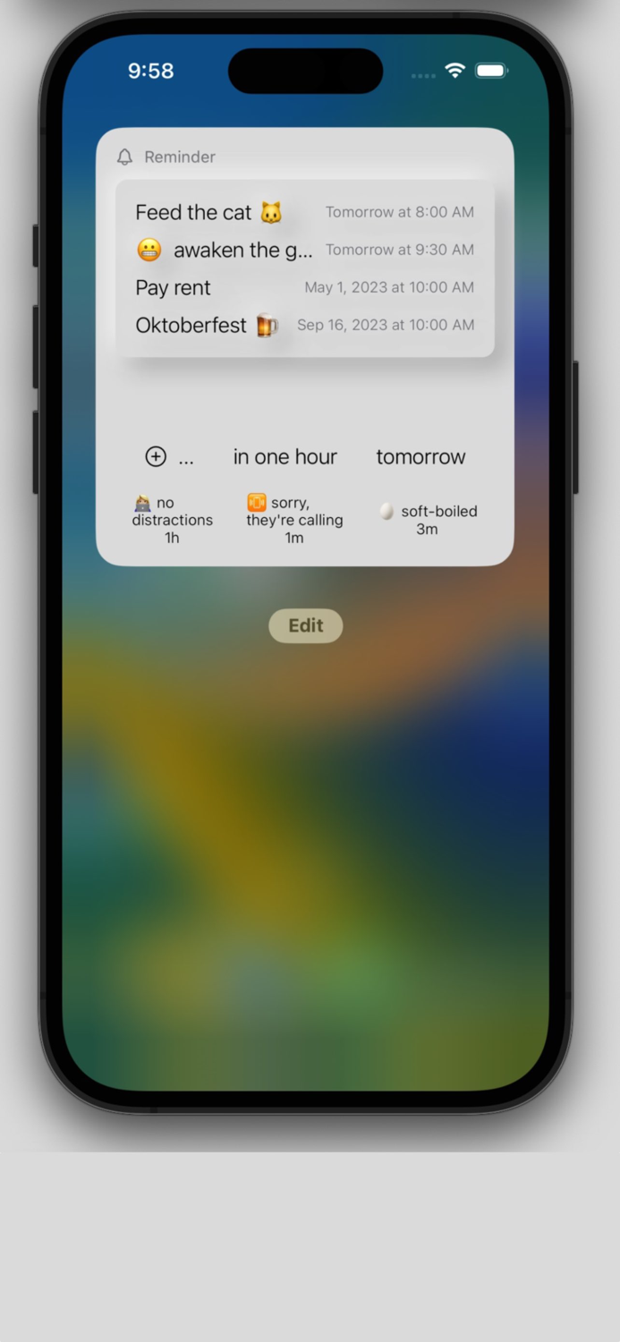 Reminder simple and useful