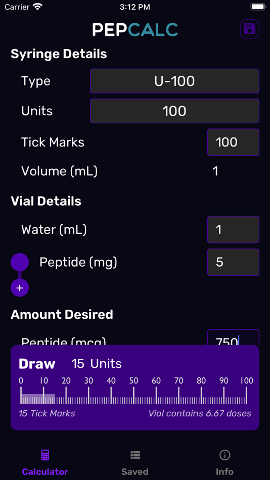#1. PepCalc - Peptide Calculator (iOS) 来自: Awesome Labs LLC