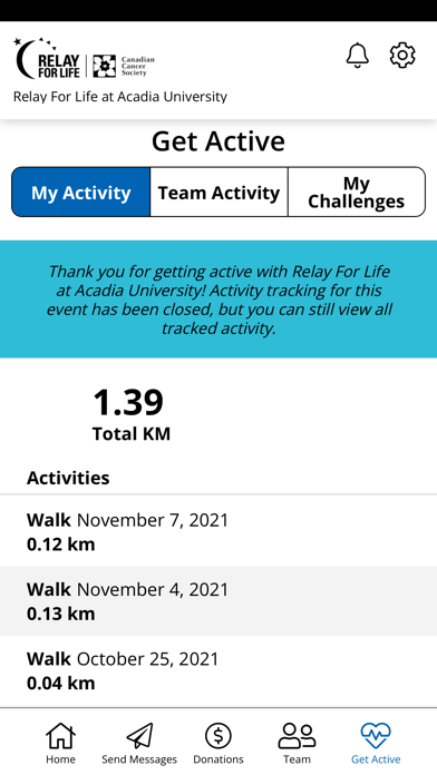 Relay For Life Canada Screenshot