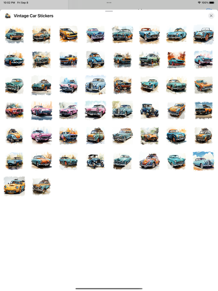 Vintage Car Stickers