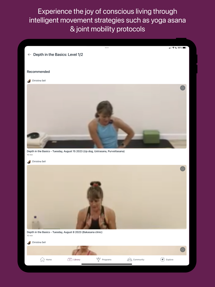 Christina Sell Yoga Online