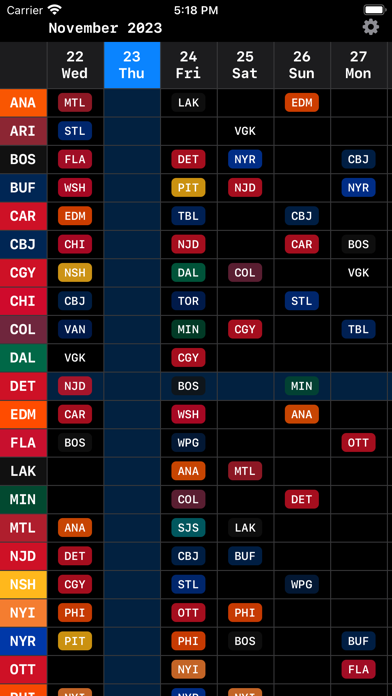 Hockey Schedule Plus Screenshot