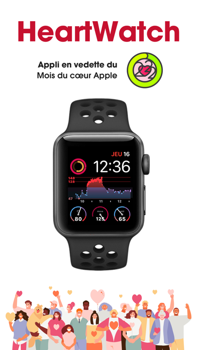 Screenshot #1 pour HeartWatch: Moniteur Cardiaque