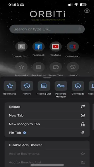 ORBITi Browser screenshot 3