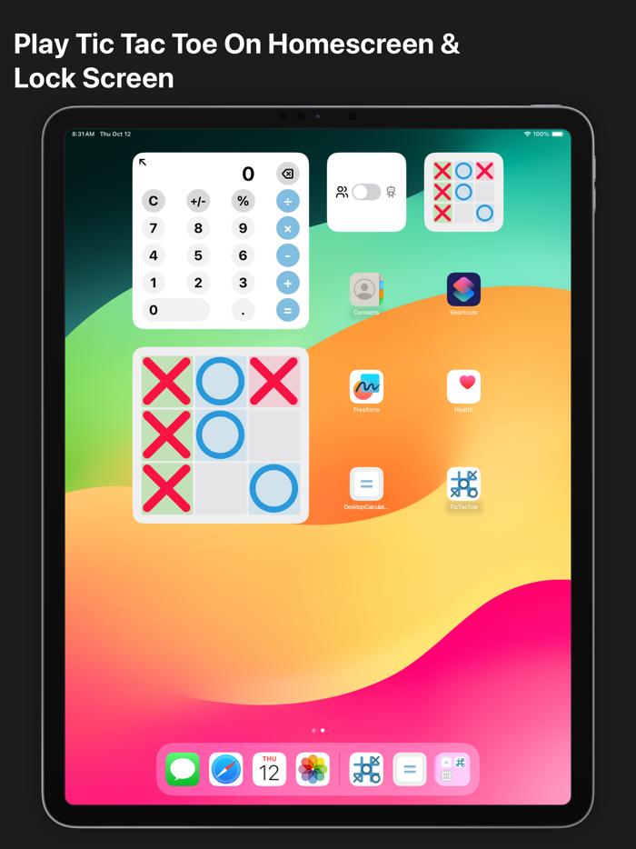 Tic Tac Toe-Interactive Widget