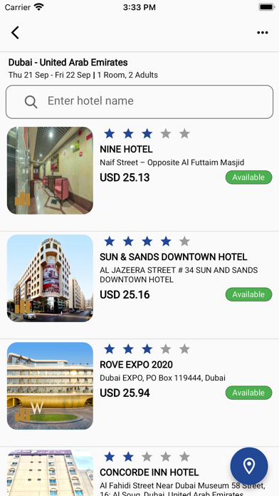 HotelsNBooking Screenshot
