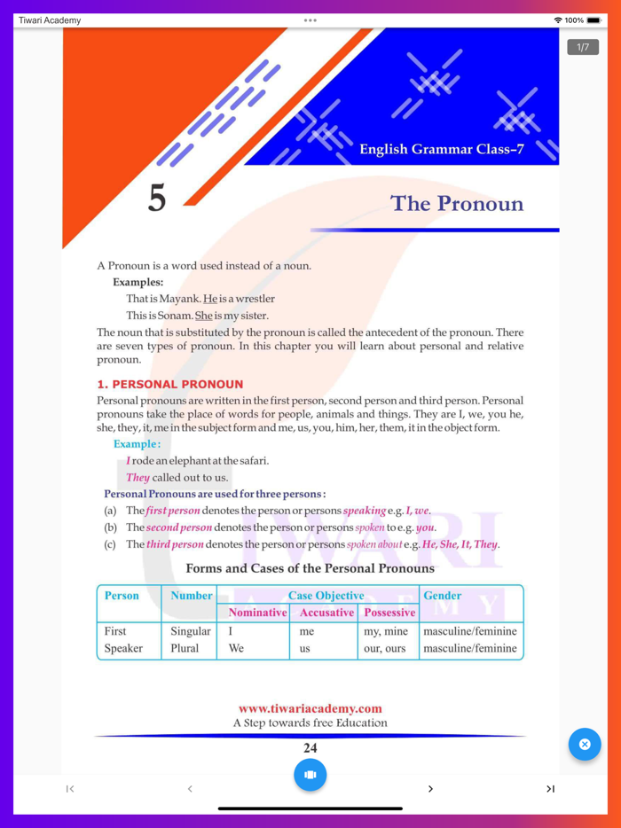 Class 7 English Grammar