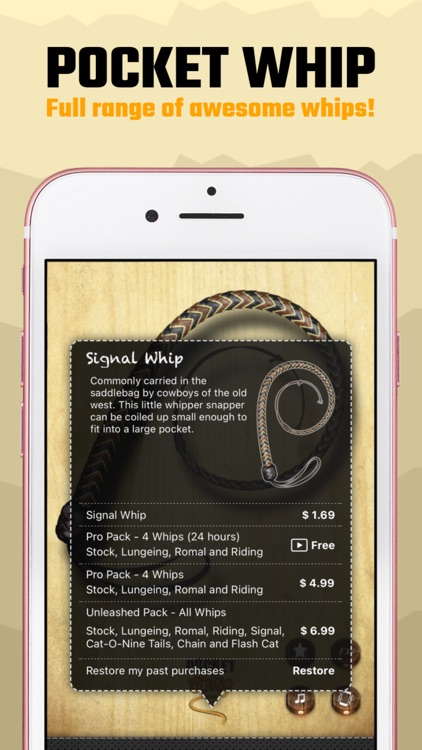 Pocket Whip: Original Whip App screenshot-3