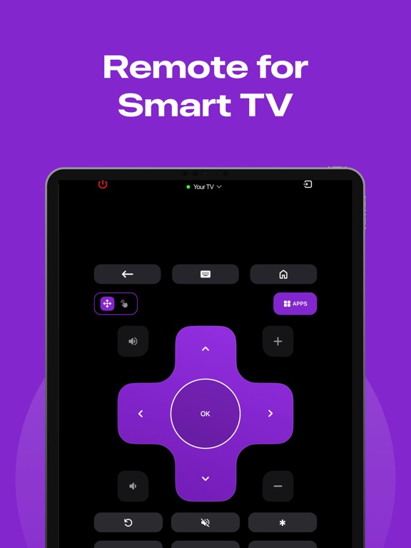 Roku TV Remote Control & Cast iPad screenshot 1 - Utilities app