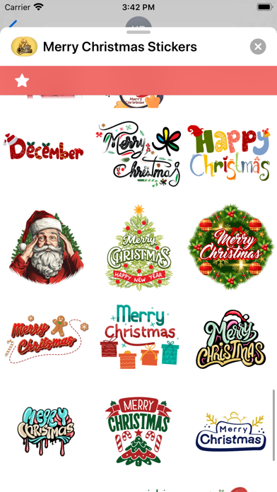 Merry Christmas Stickers. Screenshot