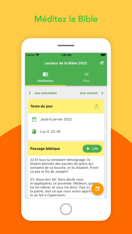 Lecteur de la Bible 2022