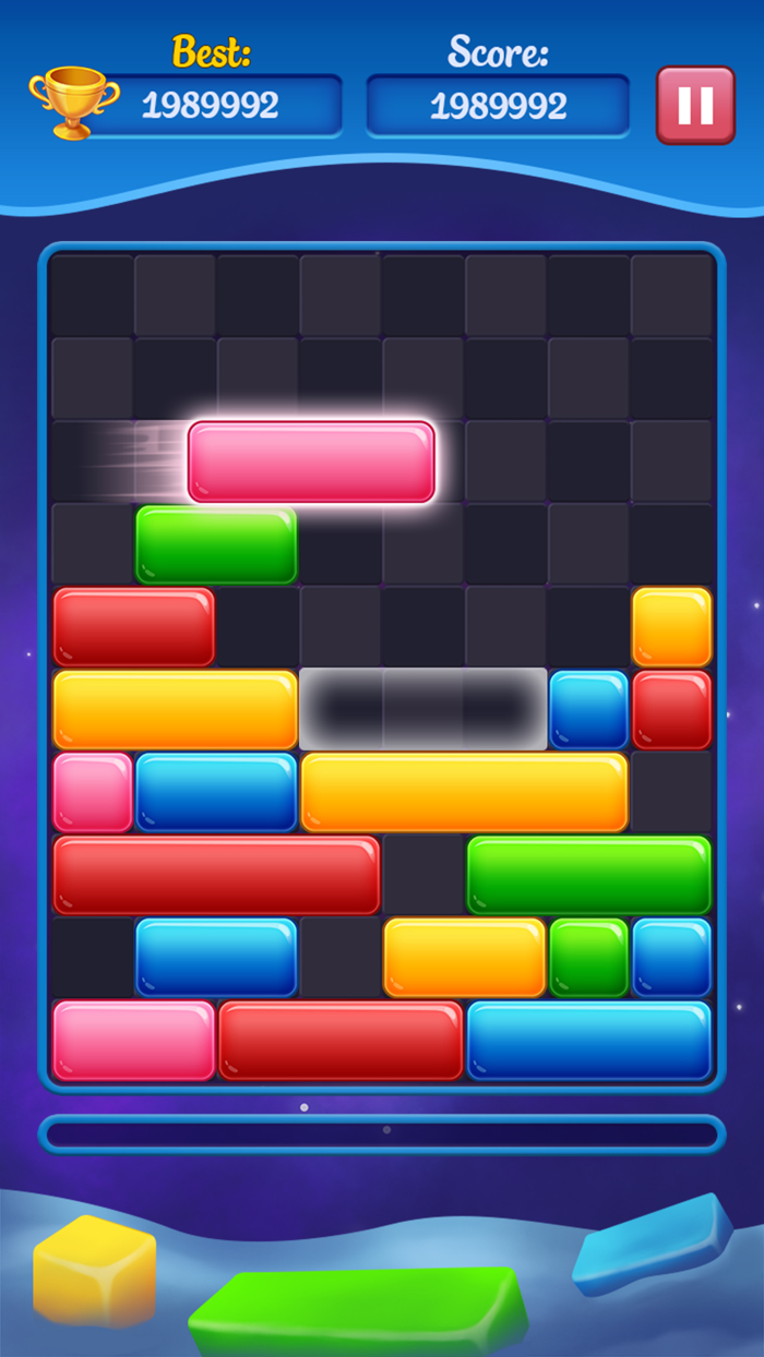 Jewel Drop Down Block Puzzle