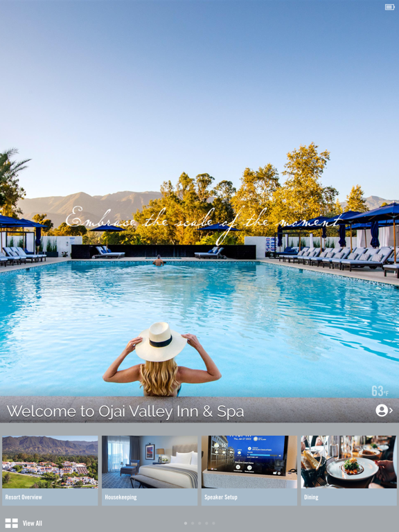 Ojai Valley Inn iPad screenshot 1 - Travel app