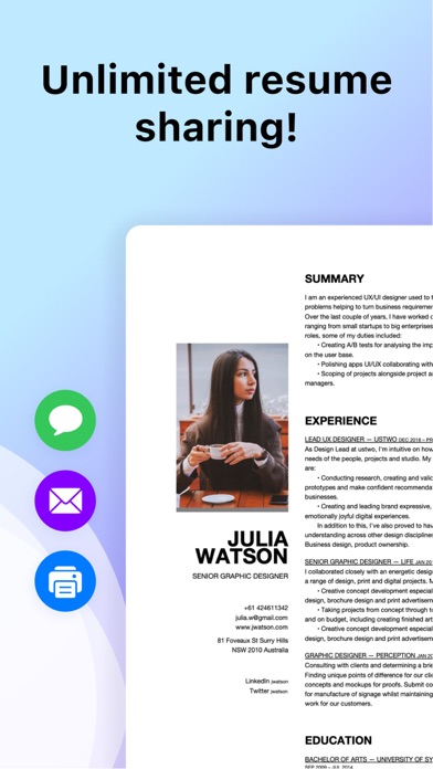 Resume Maker/Builder by Resum8 Screenshot