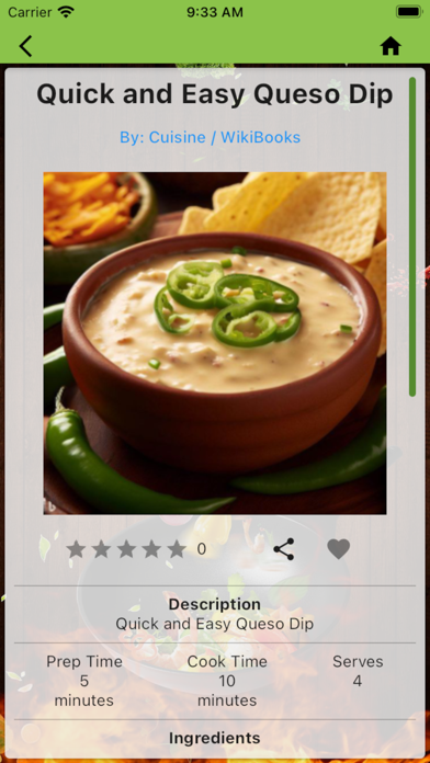 Cuisine Cookbook Screenshot