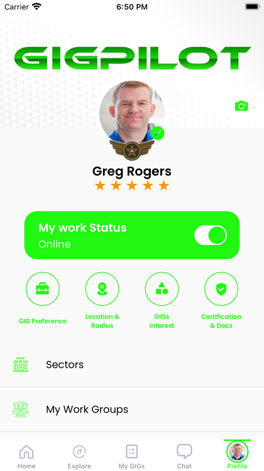 #4. GigPilot App (iOS) By: Douglas Zweber