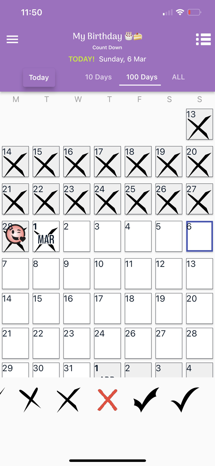 Event countdown app - Crosser