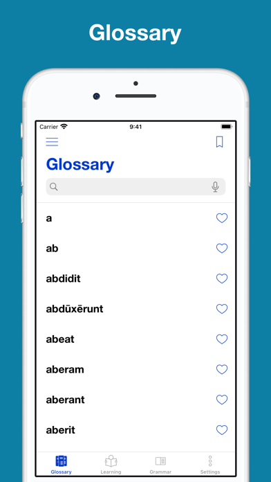 New Latin Grammar, Glossary Screenshot