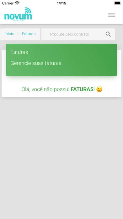 Novum - Central do Assinante Screenshot