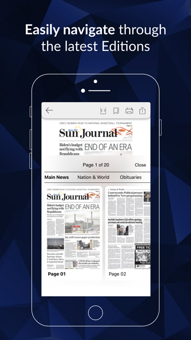 Sun Journal ePaper Screenshot