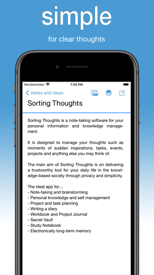 #1. Sorting Thoughts (iOS) 由: Hendrik Ebel