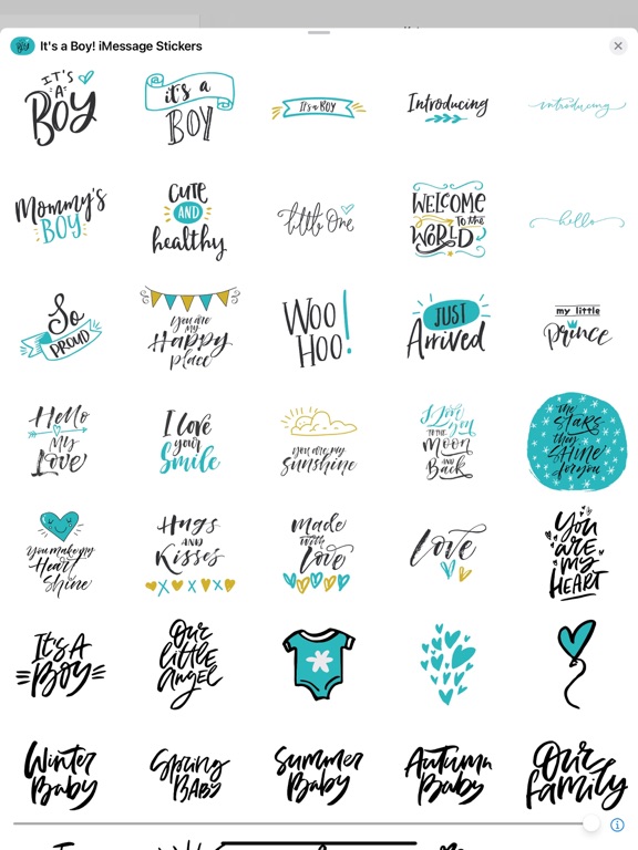 Screenshot #6 pour It's a Boy! iMessage Stickers