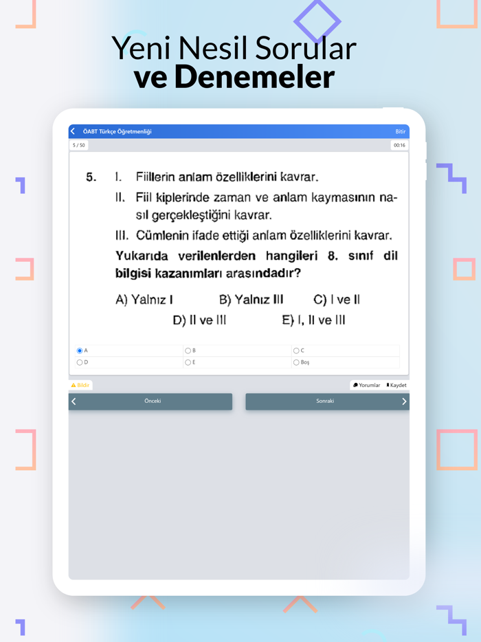 Kpss ÖABT Çıkmış Sorular