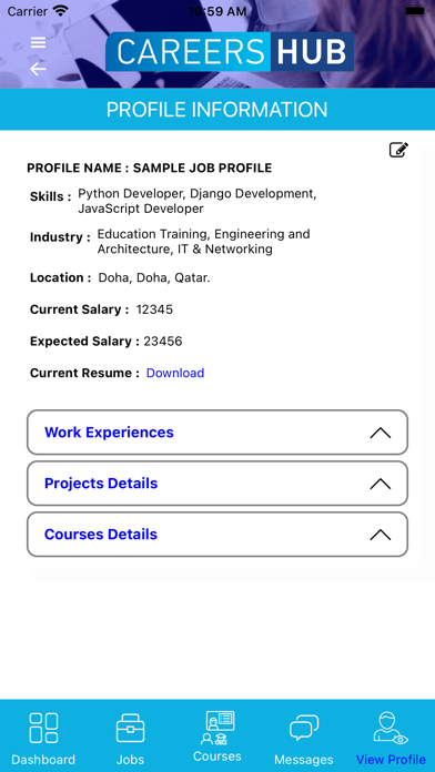 CareersHub Job Portal Screenshot