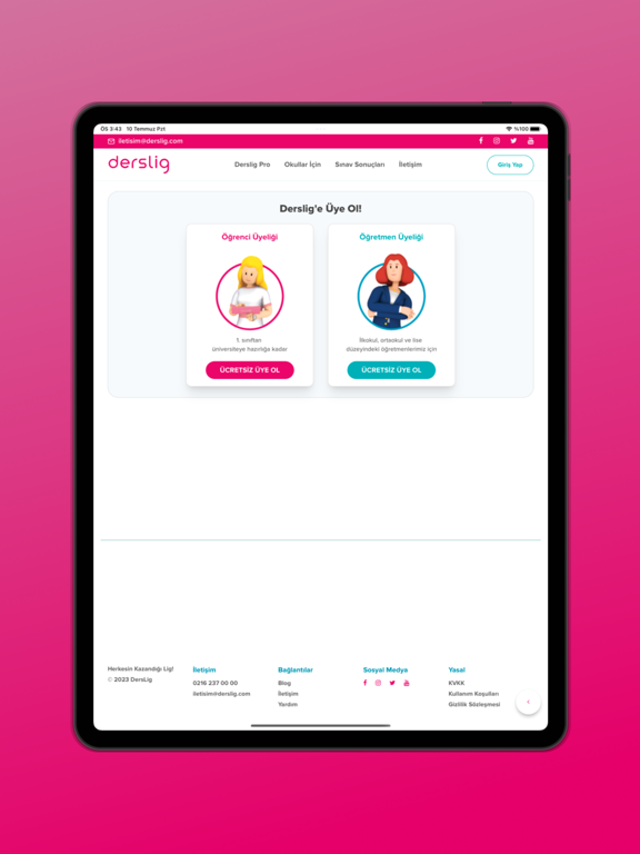 Derslig iPad screenshot 2 - Education app
