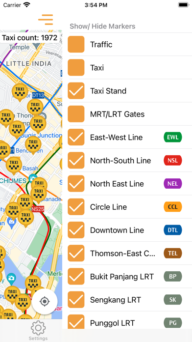 Singapore Taxi Fare and Stand Screenshot