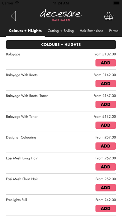 Decesare Hair Salon Screenshot