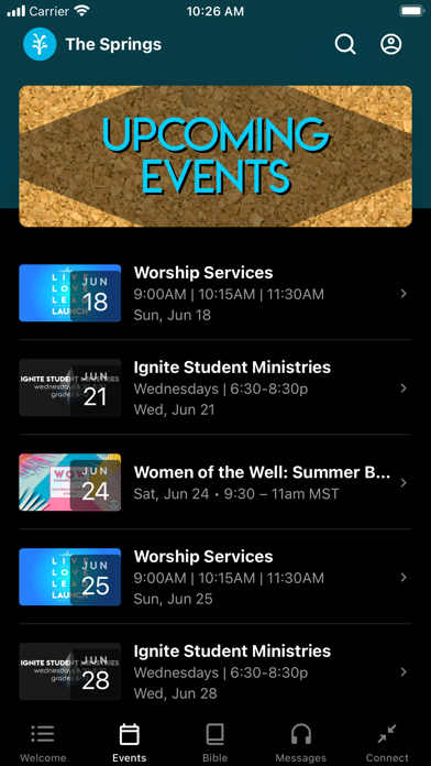 The Springs Church App Screenshot
