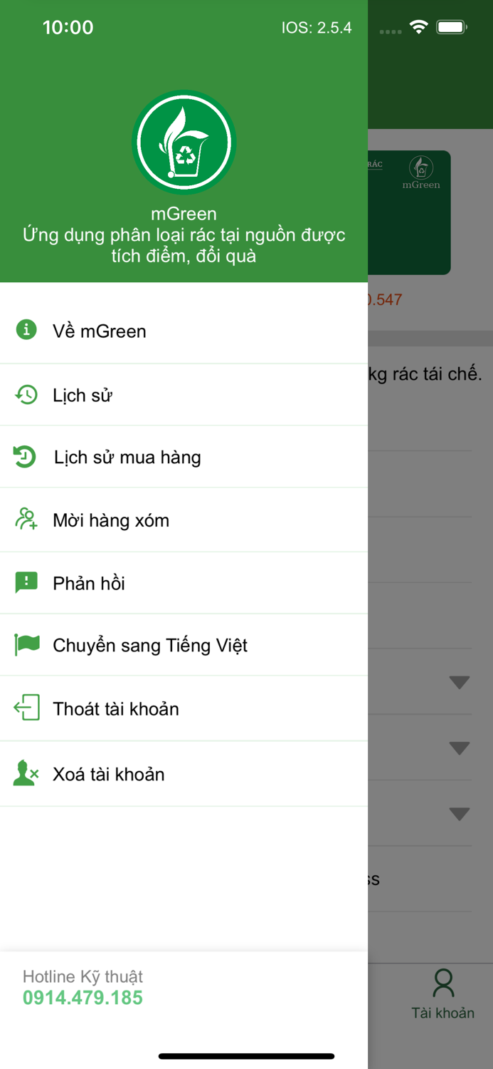 mGreen - Phân loại rác