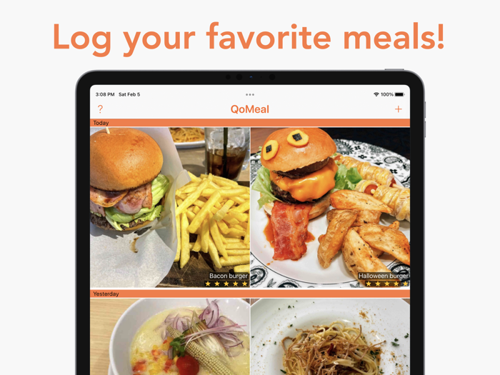 QoMeal - Log favorite meals