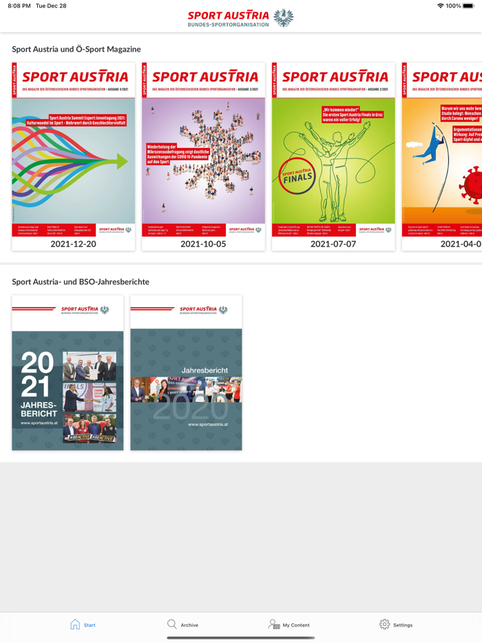 Sport Austria Publikationen