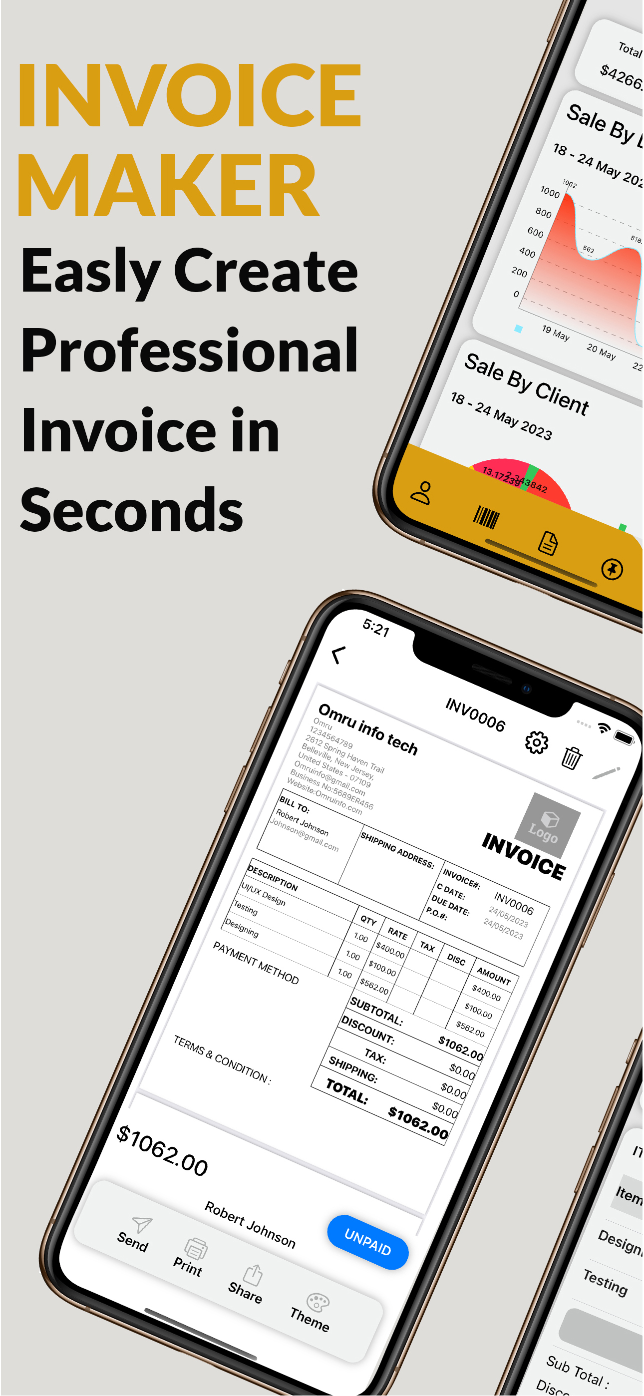 Receipt & Invoice Maker App
