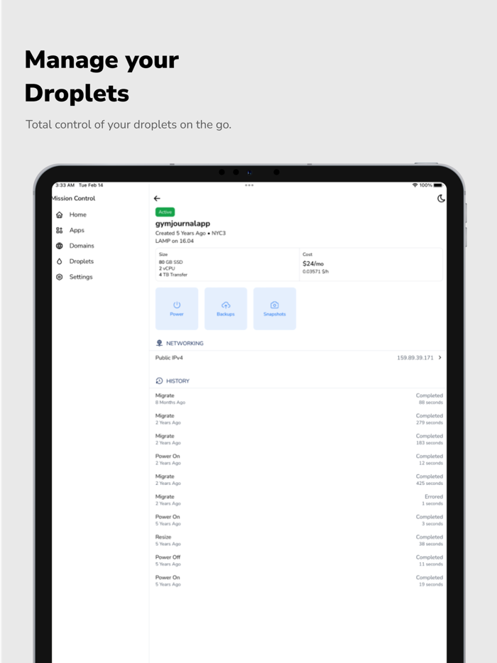 Mission Ctrl for DigitalOcean