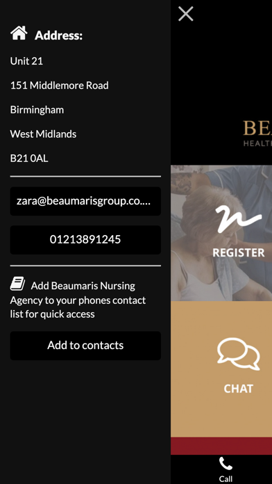 Beaumaris Nursing Agency Screenshot