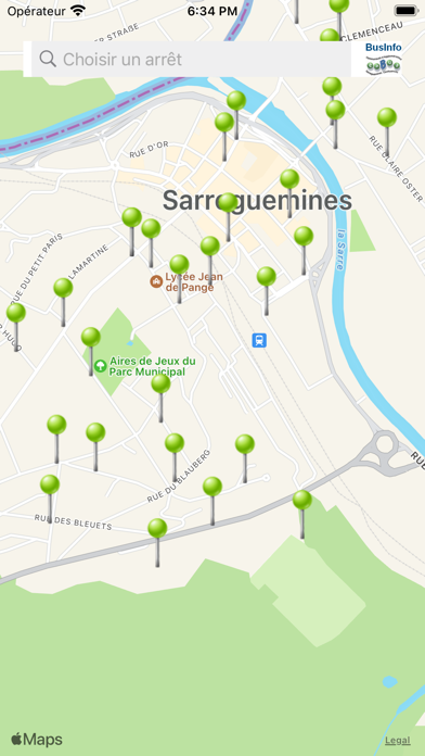 Screenshot #2 pour BusInfo Mobile Sarreguemines