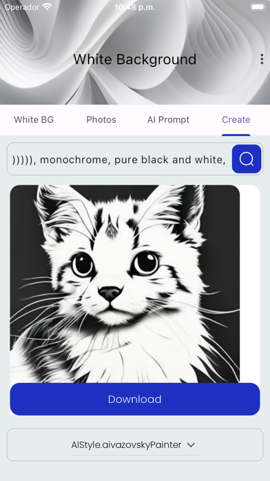 White Background AI Suggestion Screenshot