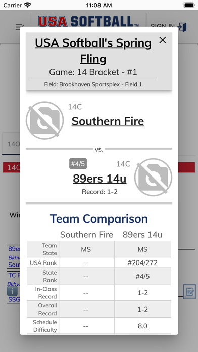 USA Softball of Mississippi Screenshot