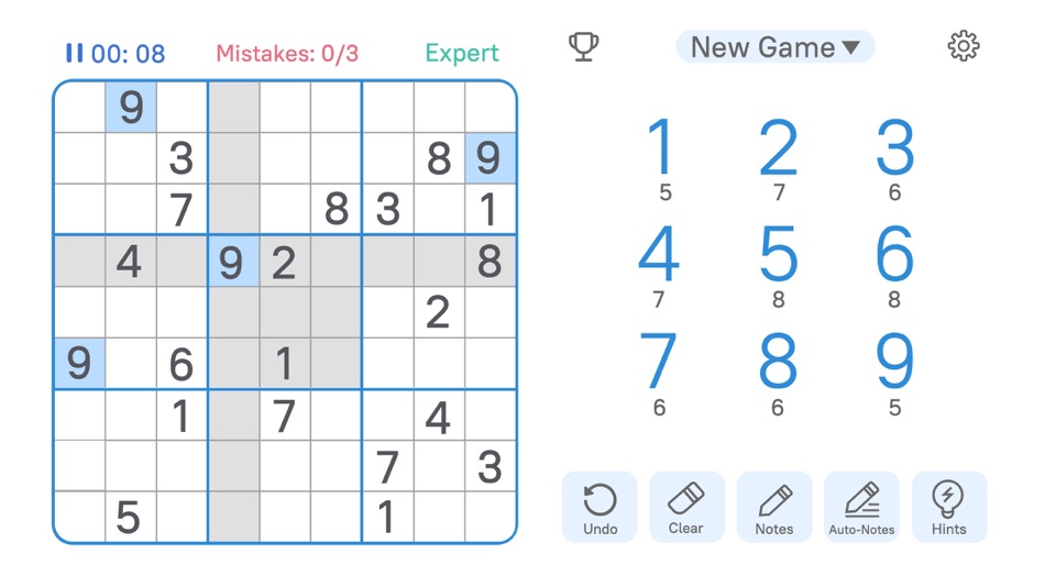 #3. Landscape Sudoku - Big Number (iOS) 由: TOKYO KYOKUJOY LLC